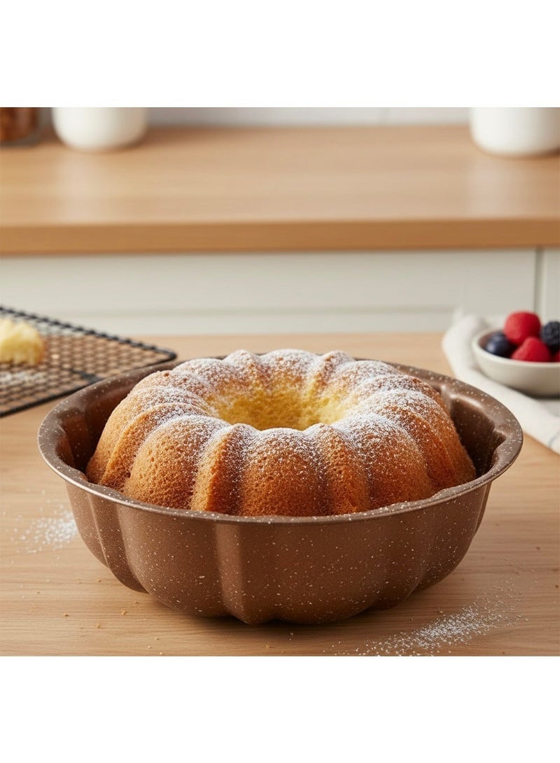 قالب كيك دائري مقاوم للالتصاق مغلق بالجرانيت- متعدد الالوان - Image 1